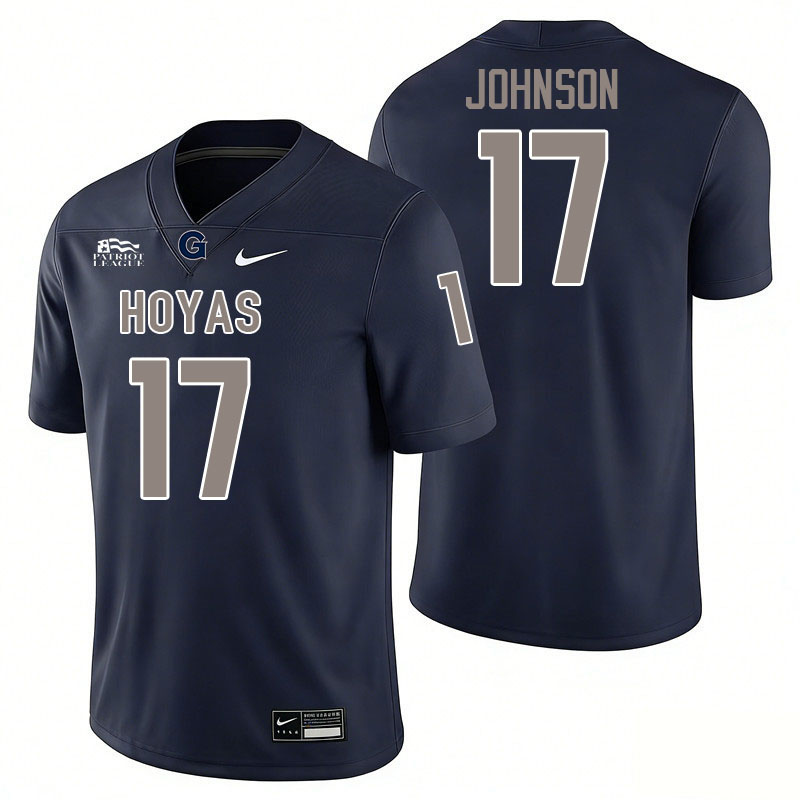 Georgetown Hoyas #17 Jack Johnson College Football Jerseys,Uniforms-Navy Georgetown Hoyas #17 Jack Johnson College Football Jerseys,Uniforms-Navy